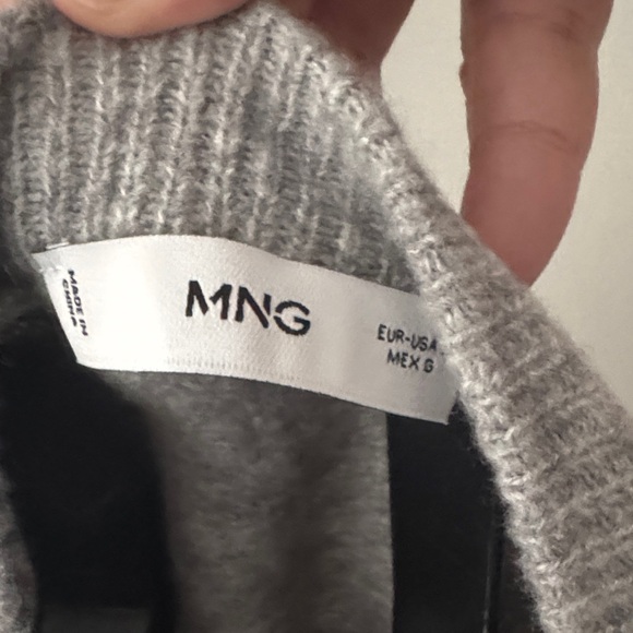 Mango Light Gray Button-Up Ruffle Hem Cardigan - Picture 6 of 6